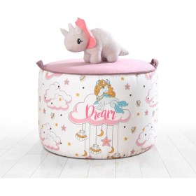 Resim Lorence Home Lodie Çocuk Puf Pembe 
