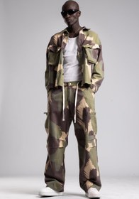 Resim Flap Kargo Cepli Desenli Gömlek 