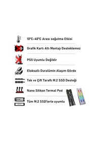 Resim JEYI iCOLD - RGB M.2 NVMe ve M.2 SATA SSD soğutucu Kasa 