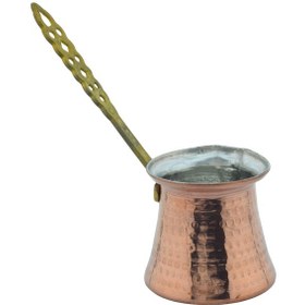 Resim Ludıa Dövme Bakır El Yapımı 248ml Cezve Kahve Cezvesi No4 