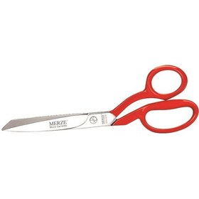 Resim Merze 3257-8 Tırtırlı Kırmızı Saplı Yatık Regula Makası No:8 D110 