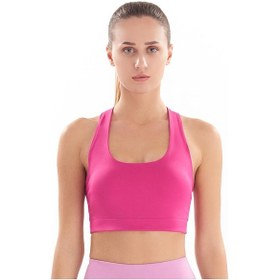 Resim Josejuan Kadın Kare Yaka Sırt Detaylı Spor Sütyeni 7153-fuşya 