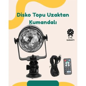 Resim Müzik Ritmine Uyumlu 7 Modlu Renkli Disko Topu Işığı 