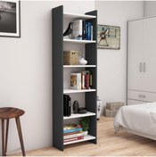 Resim Bimossa W6030 Gülçiçek Kitaplık Antrasit/beyaz 
