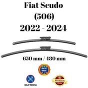 Resim Fiat Scudo 506 2022 2023 2024 Uyumlu Ön Cam Silecek Süpürgesi Takımı 650/480mm Silbak Sb2619d 