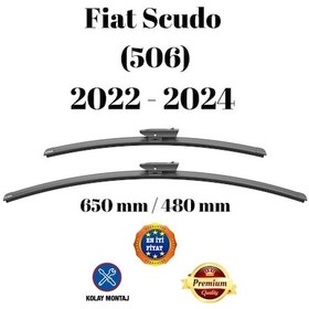 Resim Fiat Scudo 506 2022 2023 2024 Uyumlu Ön Cam Silecek Süpürgesi Takımı 650/480mm Silbak Sb2619d 