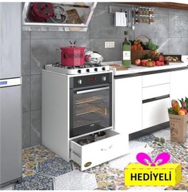 Resim Kenzlife Ankastre Modülü Kabini Argon Byz Fırın Ocak Dolabı Çekme 