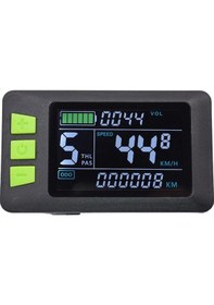 Resim Trendooze Suntek Siyah P3c Ölçer Metre Lcd Elektrikli Ekran Bisiklet 36v 24v Le Siyah 