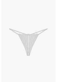 Resim Penti Kırık Beyaz Lace Dantel String Külot 