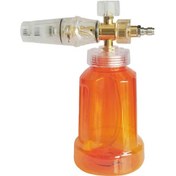 Resim Basınçlı Yıkama Makinesi İçin Köpük Topu, Araba Köpük Püskürtücü Ayarlanabilir Kar Köpük Mızrağı, 1/4'' Hızlı Bağlantı Ve 1l Şişe, Turuncu 