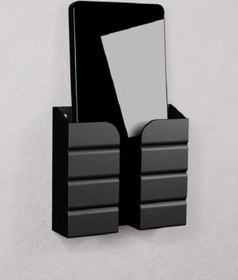 Resim Duvar Ve Masaya Monde Edilebilen Telefon Tutucu Kumanda Tutucu Kalem Tutucu Siyah 