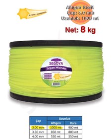 Resim Tırpan Misinası 3 Mm Altıgen 