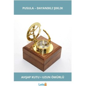 Resim Ahşap Kutulu Zarif Pusula Model 10 1 Adet 