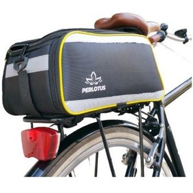 Resim Perlotus 35 LT Heybeli Reflektörlü Askılı Büyük Bisiklet Çantası Siyah 