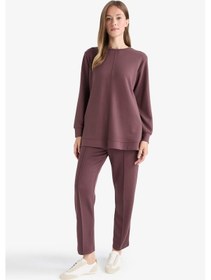 Resim Defacto Regular Fit Beli Lastikli Eşofman Altı E1954ax25aupr512 Mor-pr512 