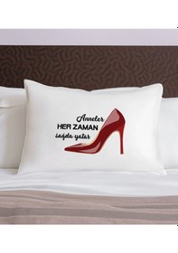 Resim Bk Gift Eğlenceli Tasarımlı Pamuklu Yastık Kılıfı-1 50x70cm , Sevgiliye , Ev si, Tasarım Ev Tekstili 