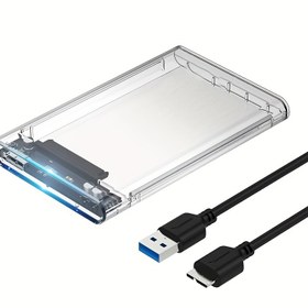 Resim Ultra Yüksek Hızlı 6.35cm SATA'dan USB 3.1 Taşınabilir Sert Disk Kılıfı - Şeffaf Aracı Olmadan Kurulum, HDD/SSD Desteği, Type-C ve USB-C, Dizüstü Bilgisayarlar/PC'ler İçin Kompakt Tasarım, Veri Transferi, Modern Estetik, Dayanıklı İnşaat 