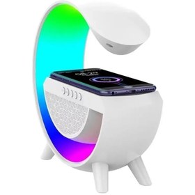 Resim LEERFEI 15W Wireless Kablosuz Şarj Destekli Radyolu Bluetooth Hoparlör 