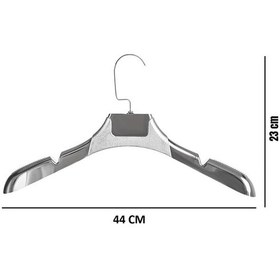 Resim Ceket Elbise Askısı Plastik Gümüş Kaplama İtalyan Kanca A Kalite Kıyafet Takım Askısı 20 Adet Diğer 