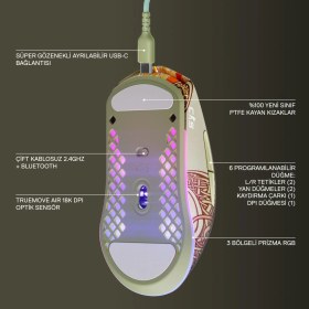 Resim Steelseries Cs2 Dragon Lore Edition Wireless Kablosuz Oyuncu Mouse 
