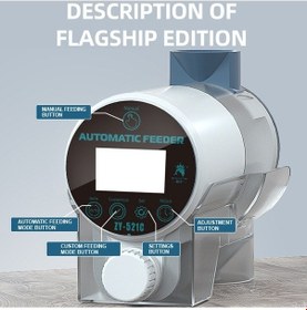 Resim Pazly Otomatik Balık Yemi Dağıtıcı - Zamanlayıcılı, 220ml, Akvaryum İçin Manuel/otomatik Mod 