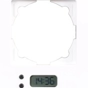 Resim Eqona Pratik Saat Derece Çerçeve, Beyaz 