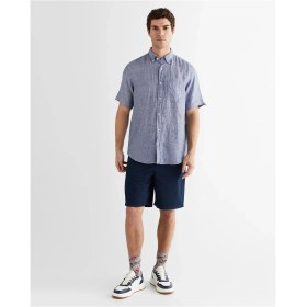 Resim Gant Erkek Mavi Regular Fit Klasik Yaka Keten Gömlek 3250077.401 