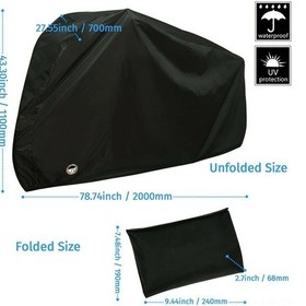 Resim Vkemall Xl Boy 29 İçin Su Geçirmez Bisiklet Örtüsü Güneş/yağmur Koruyucu Kilit Delikli Ve Katlanabilir 190t Polyester, 1.8m Bisikletler İçin Gümüş Rengi Gümüş 