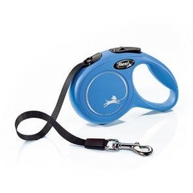Resim Flexi New Classic Şerit Otomatik Köpek Gezdirme Tasması Mavi 5Mt S 