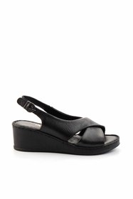 Resim Bambi Siyah Leather Kadın Dolgu Topuklu Ayakkabı K05466057003 