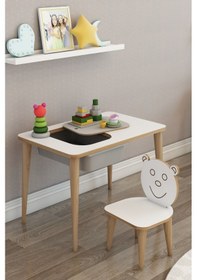 Resim Moniev Çocuk Çalışma Masası Oyun Ve Etkinlik Masası Gri Gri 