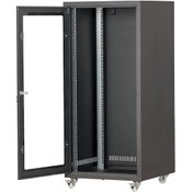 Resim SETRACK 19'' 42U 800X1000 CAMLI TEKERLEKLİ RACK KABİNET 