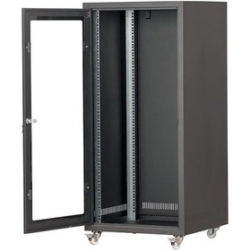 Resim SETRACK 19'' 42U 800X1000 CAMLI TEKERLEKLİ RACK KABİNET 