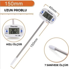 Resim Hubstein TA-288 Dijital Mutfak Termometresi Okunması Kolay LCD Ekran ile -50 C ~ 300 C Ölçüm 