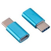 Resim Usb Çevirici - Type-C Erkek - Micro Dişi - Mavi Diğer
