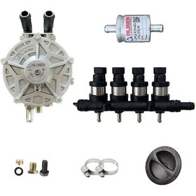 Resim Atiker Uyumlu Sıralı Sistem Regülatör 140kw + Albien Ultra Lpg Enjektör 4 Silindir 2 Ohm 