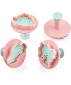 Resim Teknotrust 3131 4'Ü Oyun Hamuru Ve Kurabiye Araba Uçak Tren Gemi 