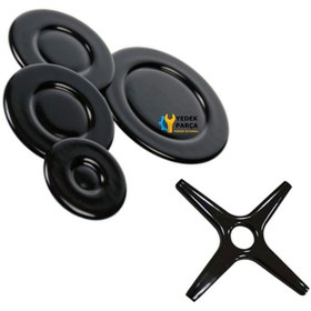 Resim Ozba Ticaret Uğur Uyumlu 1 li Cezvelik Aparatı Ankastre Set Üstü Ocak 4 lü Kapak Takımı 