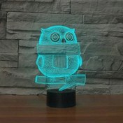 Resim Jingyi Müzik Notası 3D Işık, 7 Renk Optik Müzik Notu Küçük Baykuş (Yurt Dışından) 