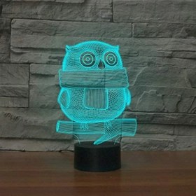 Resim Jingyi Müzik Notası 3D Işık, 7 Renk Optik Müzik Notu Küçük Baykuş (Yurt Dışından) 