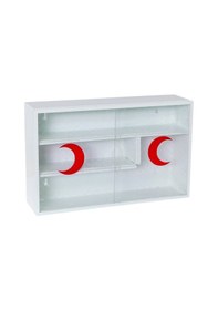 Resim Ecza Dolabı - Metal Fırın Boyalı Çok Dayanıklı Beyaz 