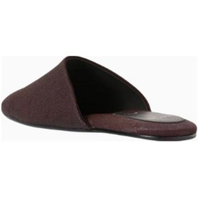Resim Castle Black Black Suede Studio Sona Mor Pony Derisi, Yuvarlak Kapalı Slip-on El Yapımı Zarif Mule Terlik Koyu Mor 38 