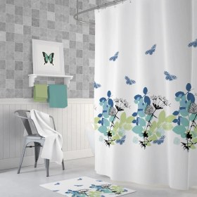 Resim Zethome Tropik Spring Banyo Duş Perdesi Tek Kanat 180 x 200 cm 