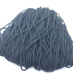 Resim Be Beauty Siyah Renkte 6 mm Polyester Eşofman Kapşon Bağcık Hamak Ipi (10 mt Makaraya Sarılı Halde) 