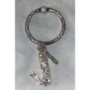 Resim Arabasına Aşıklar Kulübü Swarovski Taşlı Bileklik Anahtarlık I Harfli 