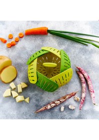 Resim Plastik Katlanır Buharda Pişirme Aparatı Sağlıklı Haşlama Sepeti Çok Renkli 