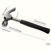 Resim Dayanıklı Çelik Başlı ve Kısa Saplı 1 Adet Mini Çok Fonksiyonlu Pençe Çekiç - Kompakt Tasarım (24.99 cm) Ahşap İşleri, Kendin Yap Projeleri, Ev Dekorasyonu, Araba Kaçağı ve Ofis Kullanımı İçin 