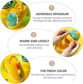 Resim Vaguelly 1çift Sıcak Erkek Kız İçin Karikatür Desenli Kalın Tabanlı Ev Terlikleri Kış Ve Sonbahar Kullanımı Için Yumuşak Ve Rahat Ayakkabılar 