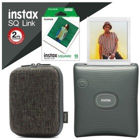 Resim Fujifilm Instax Sq Link Yeşil Ex D Akıllı Telefon Yazıcısı + 10'lu Film + Taşıma Çantası 3 Yeşil 