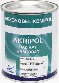 Resim Akzonobel Akripol 2k Bazkat -smaragdschwarz Mb189. 189. Db189-1 L 
